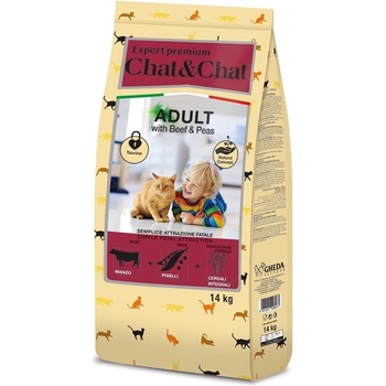 Chat & Chat Expert Adult Beef & Peas 14 kg