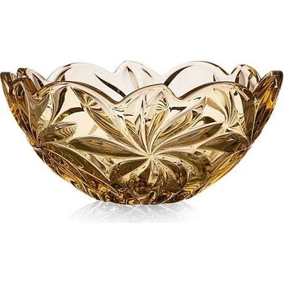 Aurum Crystal mísa Flora amber 280 mm