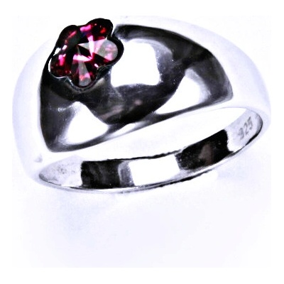 Čištín Stříbrný s krystalem Swarovski kytička FuchsiaT 1301