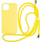 Mobile Origin Силиконов (TPU) калъф с връзка за носене за iPhone 14 - Mobile Origin Lanyard Silicone Case (жълт) (LYC-S-YLW-14)