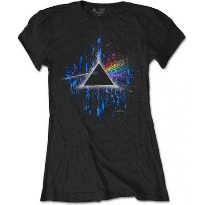 Pink Floyd Dark Side of the Moon Blue Splatter Black L Дамски Риза (GDAPFTS01LB03)