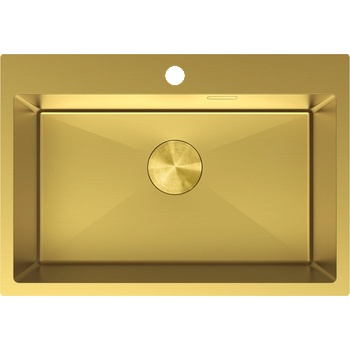 Mexen Solix стоманена мивка с 1 отделение 650 x 450 мм, златна - 6403651000-55 (6403651000-55)