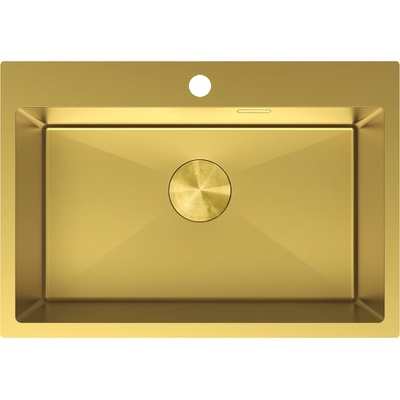 Mexen Solix стоманена мивка с 1 отделение 650 x 450 мм, златна - 6403651000-55 (6403651000-55)