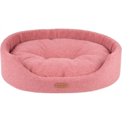 AMIPLAY OVAL BEDDING MONTANA - легло за домашни любимци - РОЗОВО, РАЗМЕР L - 58x50x15 см - Полша - 274211