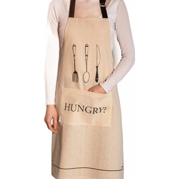 Homla Kuchyňská zástěra s černým vzorem 60x80cm Arcane