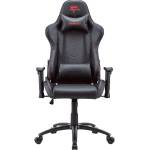 FragON Геймърски стол FragON 2X Series V2, изкуствена кожа, до 130kg, стандартна с люлееща функция, 2D регулируеми подлакътници, газов амортисьор клас 4, лумбална и шийна възглавница, черен (FRGN_2X_R2_BLACK