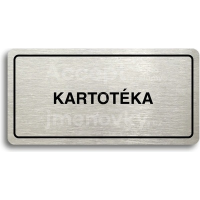ACCEPT Piktogram KARTOTÉKA - stříbrná tabulka - černý tisk