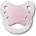 Dentistar Латексова залъгалка с халка Dentistar - Орто сърчица, розова, размер 1 (22102)