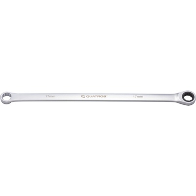 Quatros Extra dlouhý očkový ráčnový klíč 17 mm, L=407 mm QS50465A-17