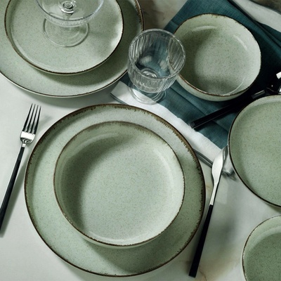 ASIR Porcelánová jídelní souprava POPPY zelená 18 ks