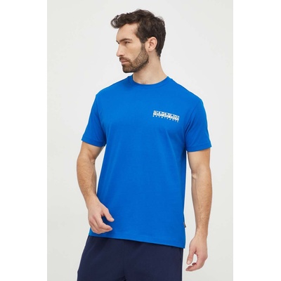 Napapijri Памучна тениска Napapijri S-Kotcho в синьо с принт NP0A4HTVB2L1 (NP0A4HTVB2L1)