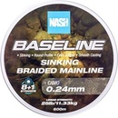 Nash Splietaná Šnúra Baseline Sinking Braid UV Yellow 600 m 0,24 mm 11,33 kg