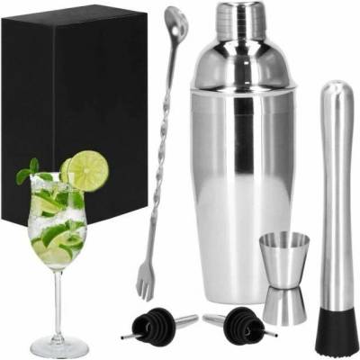Barmanská sada 550 ml SPRINGOS Lounge KI0013 6ks stříbrná