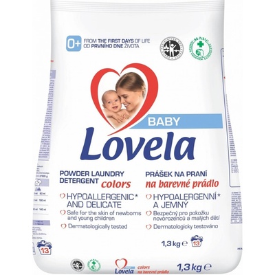Lovela Baby Farebné prádlo hypoalergénne, jemný prací prášok 13 PD 1,3 kg