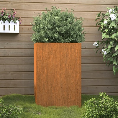 vidaXL Truhlík 52x48x75 cm cortenová ocel
