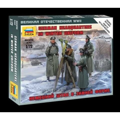 Zvezda figurky německé velení v zimních uniformách Wargames WWII figurky 6232 1:72
