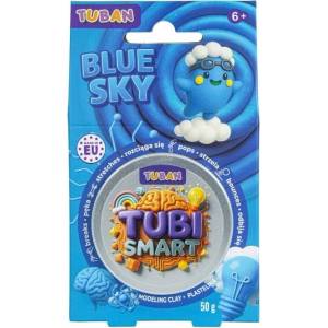 TUBAN Сензорна маса за моделиране Tuban - Tubi Smart, 50 g, Blue sky (TU3853) - baby