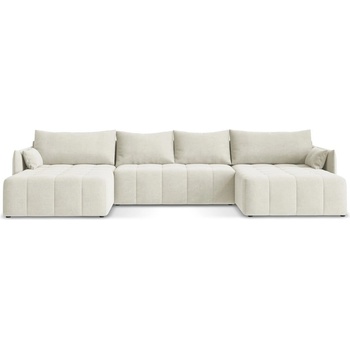 makamii Бежов разтегателен ъглов диван с място за съхранение (U форма) Moku - Makamii (MOKU_UF_41_P1_C1)