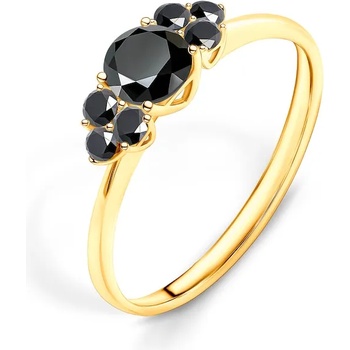 Image 1 of SAVICKI Годежен пръстен Fairytale: злато, черен диамант