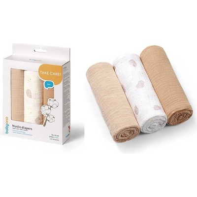 Babyono mušelínové řasené sada 3 ks 828/02 béžové