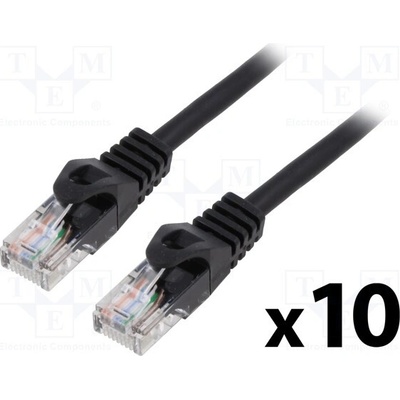 Lanberg PCU5-20CC-0050-BK Patch U/UTP Kat. 5e RJ45 vidlice z obou stran lanko CCA