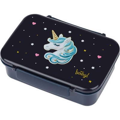 Baagl Box na svačinu s přihrádkami Unicorn Gold