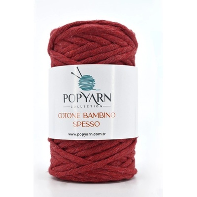 POPYARN Příze Cotone bambino spesso B215 - červená, 250g 75m