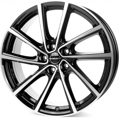 Borbet V 7x19 5x108 ET38 black polished