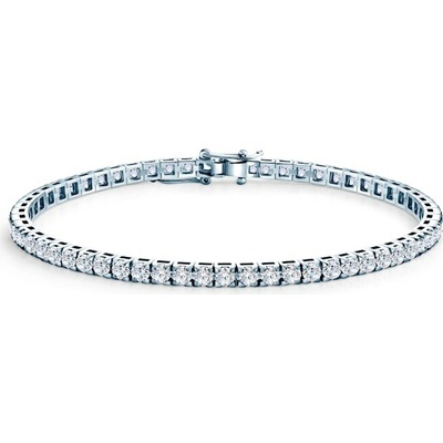 SAVICKI Tenisový náramok Share Your Love 3 mm biele zlato, laboratórne diamanty SAV-B-TENIS-16CM-30SZ-20K-585-BDLAB-B