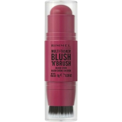 Rimmel Multi-Tasker Blush'N'brush lícenka v tyčinke so štetcom 200 Fushia Glam 8 g