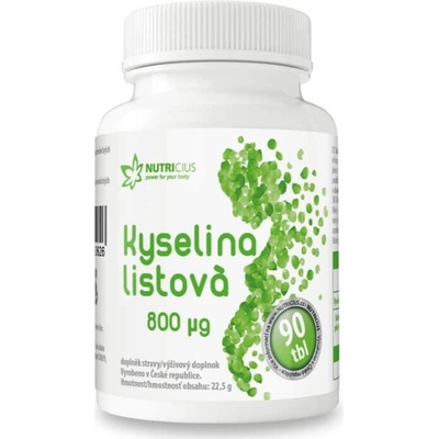 Nutricius Kyselina Listová 800 mcg 90 tabliet