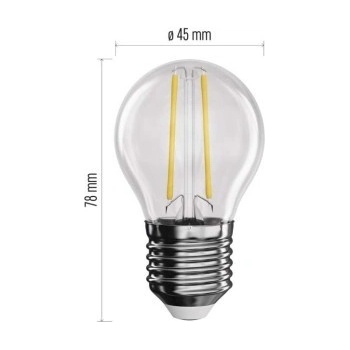Emos LED žárovka Filament Mini Globe E27 1,8 W 25 W 250 lm neutrální bílá