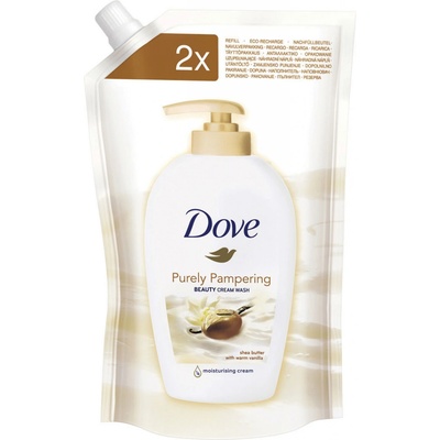 Dove Purely pampering tekuté mydlo s bambuckým máslem a vůní vanilky náhradní náplň 500 ml