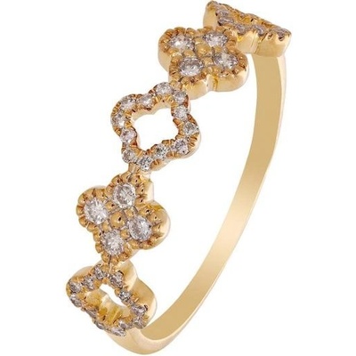 Zlaton Prsten žluté zlato s diamanty 000352411233