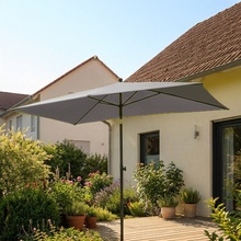 PATIO 47570 Slunečník šedý balkónový 210 x 140 cm