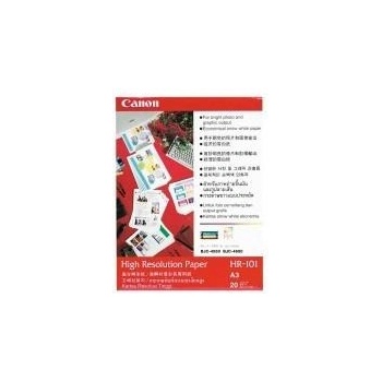 Canon High Resolution Paper HR-101 1033A006, 106 г/м2, A3, 20 бр. , специално изгладен, бял, фотографска хартия (1033A006)
