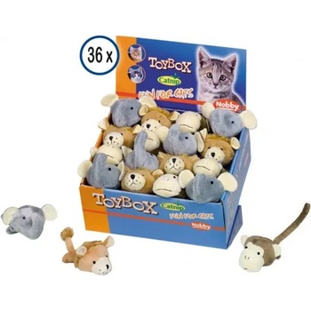 Image 1 of Nobby Играчка за котка Животни от плат 8 см, с привличаща билка - nobby Германия 67499