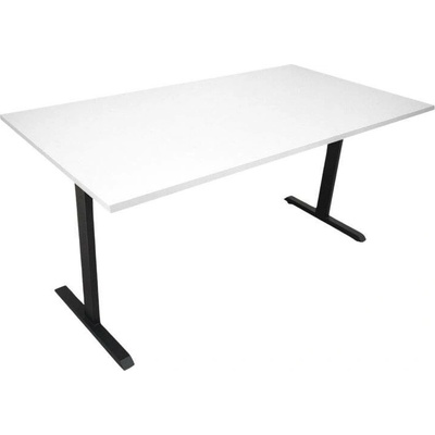 ZLKL Kancelářský stůl 140 x 70 cm černá podnož / bílá deska P00056-11