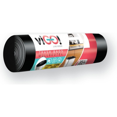 viGO! pytel HDPE Q021 35l 6µm 50ks černý
