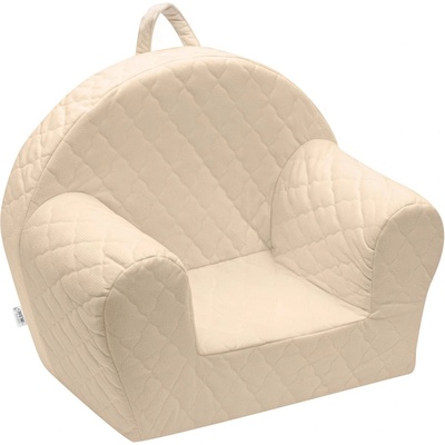 New Baby Dětské křeslo Velvet Obláčky béžová