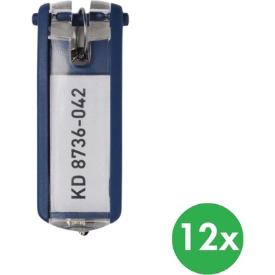 Přívěsek na klíče DURABLE KEY CLIP 12 ks modrá