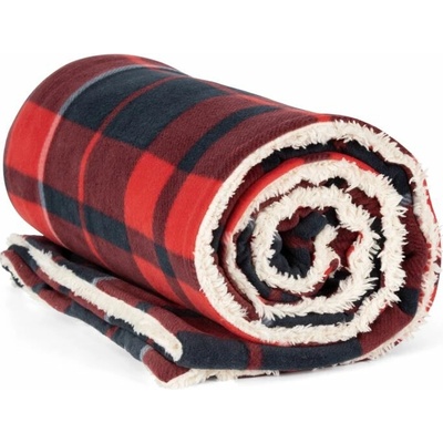 Kariban Deka Kariban Sherpa KP431, fleecová, 130x160cm COT20043188199-red/navy Červená/navy UNI