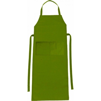 CG Workwear Zástěra Verona s laclem a kapsou 90x75 cm zelená listová CGW1146