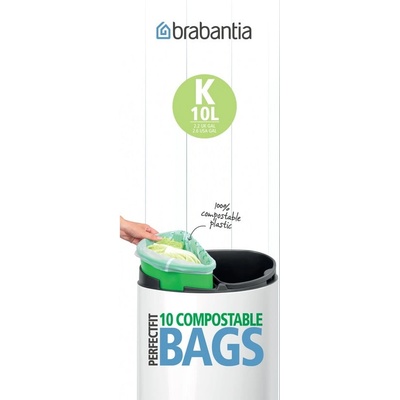 Brabantia Компостируеми торбички за боклук в комплект от 10 бр. 10 l PerfectFit K - Brabantia (364983)