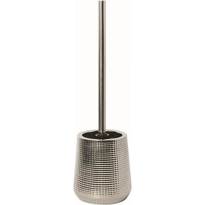 MSV WC štětka DALLAS s keramickou nádobou stříbrná 143368