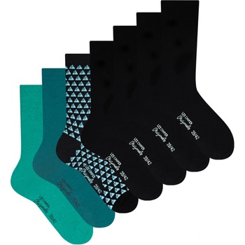 Lee Cooper pánske ponožky čierna tyrkysová zelená