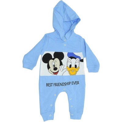 Myrat Baby Бебешки гащеризон Мики с качулка син