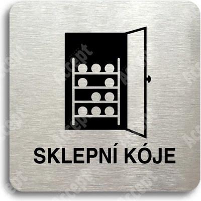 ACCEPT Piktogram sklepní kóje - stříbrná tabulka - černý tisk bez rámečku