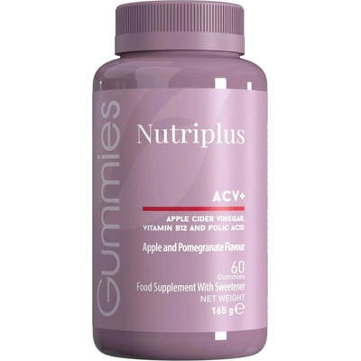 Nutriplus ACV+ jablečný ocet 60 gumových bonbonů