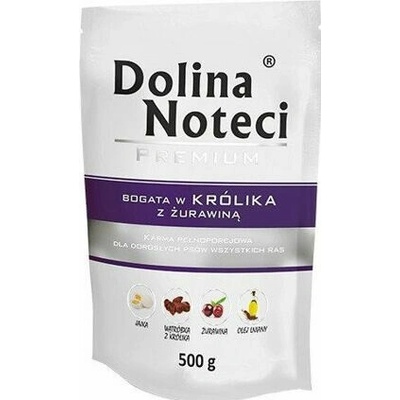 DOLINA NOTECI PREMIUM králik s brusnicami vrecko pre psov 500 g